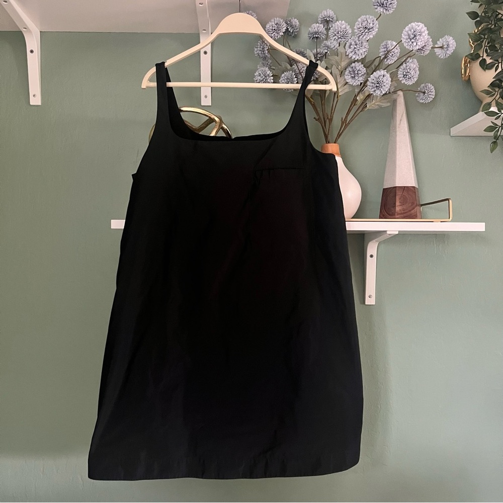 Voluminous Black A-Line Mini Dress from COS